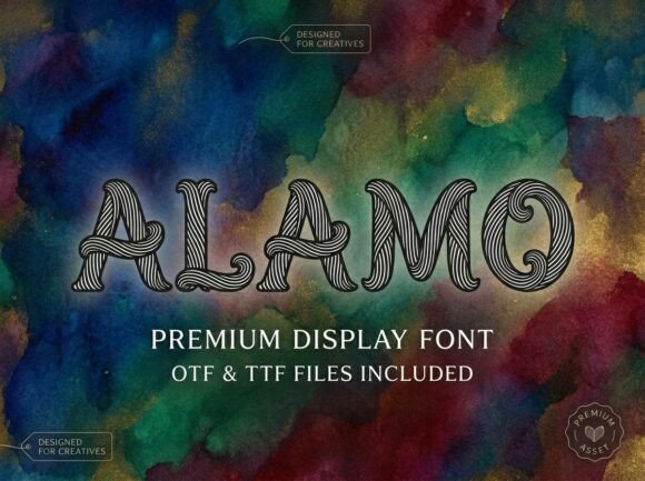 Alamo Display Typeface for Small Business Branding
