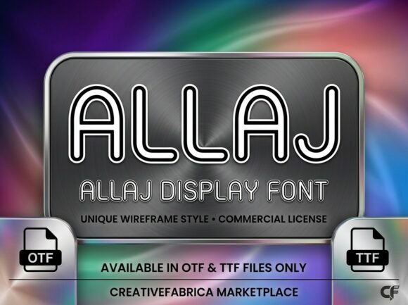 Allaj: A Futuristic Display Typeface for Digital Design