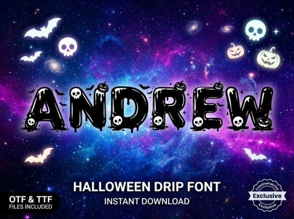 Andrew: A Playful Display Font for Editorial Spookiness