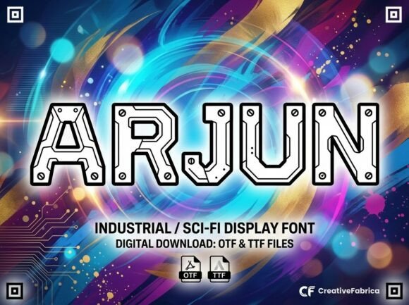 Arjun: A Futuristic Display Typeface for Scroll-Stopping Campaigns