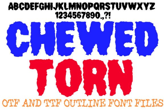 Chewed Torn: A Raw, Hand-Drawn Display Font That Packs Personality