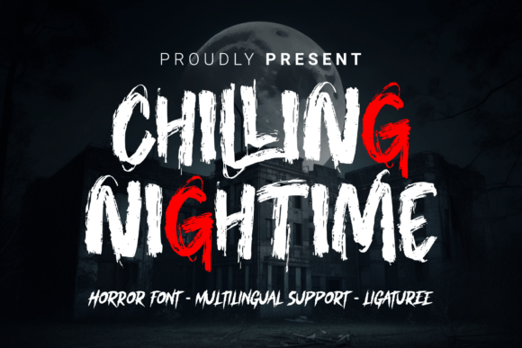 Chilling Nighttime: A Display Font with Quiet Horror Grace