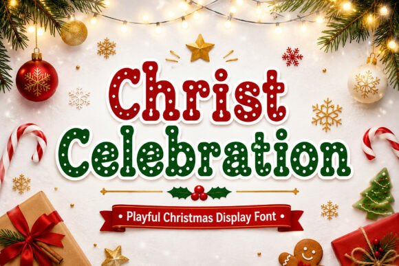 Christ Celebration: A Festive Display Font for Warm, Joyful Branding