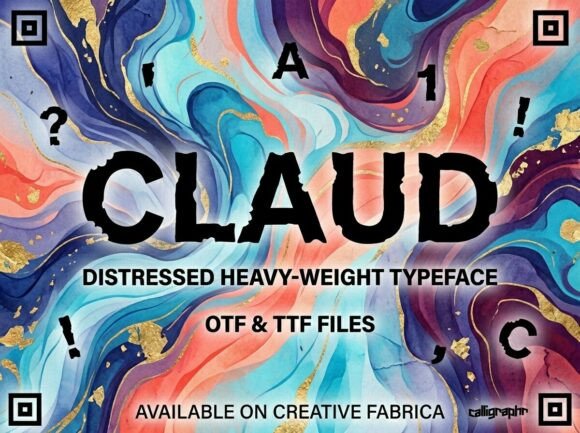 Claud: A Distressed Display Typeface for Bold Editorial Statements