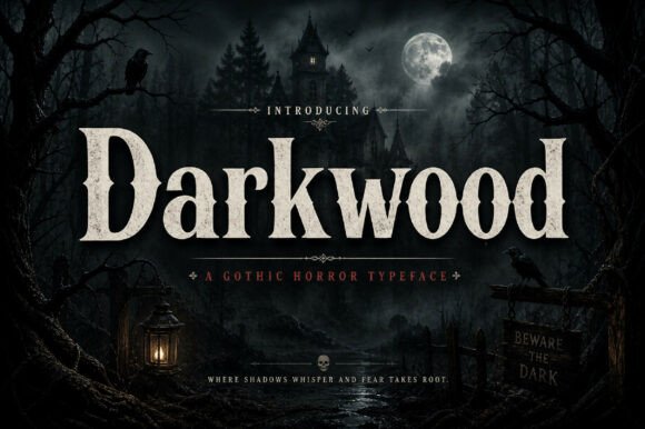 Darkwood: A Bold Vintage Display Font for Handmade Creators