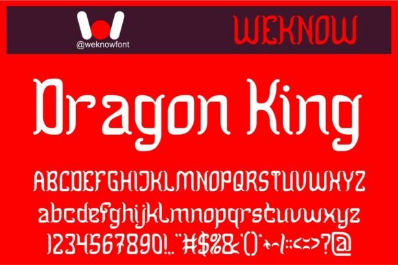 Dragon King Font: A Display Typeface for Fantasy-Infused Digital Identity