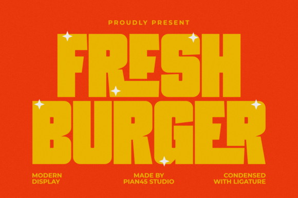 Fresh Burger: A Bold, Chunky Display Font That Delivers