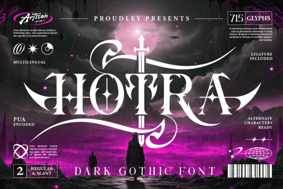 Hotra: A Gothic Display Font That Gives Your Brand Instant Character