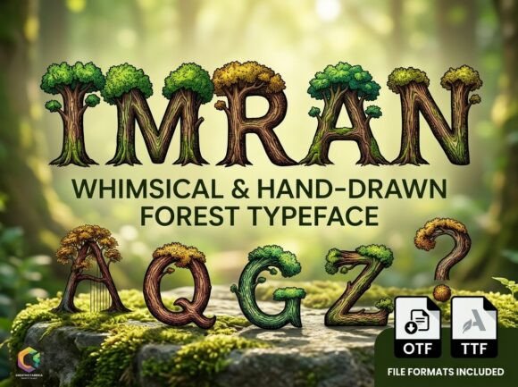 Imran: A Hand-Drawn Display Font That Breathes Life Into Nature-Inspired Brands