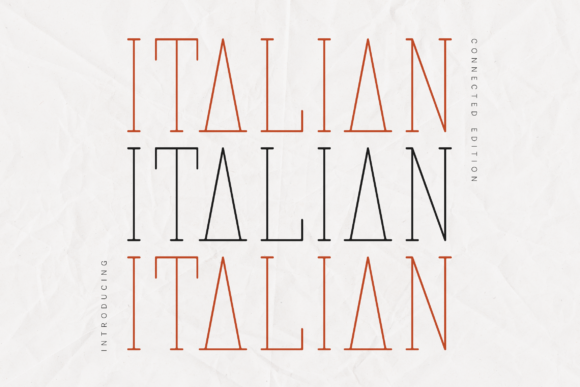 Italian Connected Edition: A Display Font for Elegant Craft Products
