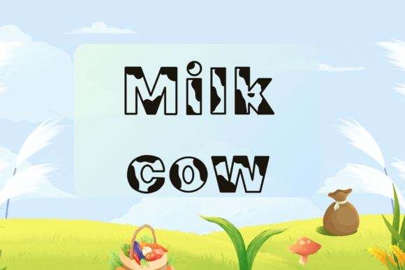 Milk Cow Font: Bold, Farm-Friendly Display Type for Handmade Goods