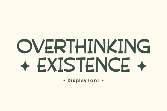 Overthinking Existence Font: A Whimsical Display Typeface That Just *Works*