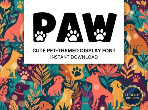 Paw: A Playful Display Font That Grabs Attention