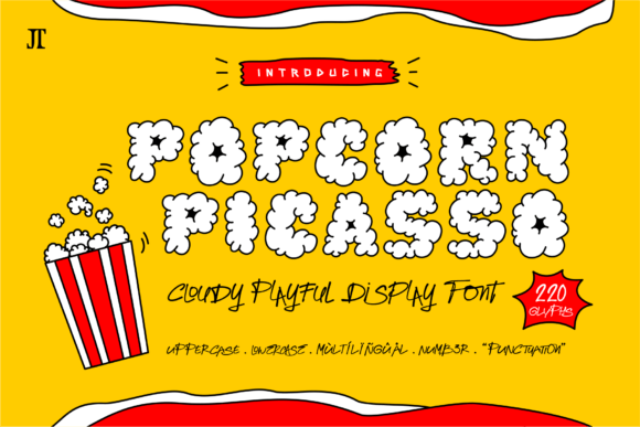 Popcorn Picasso: A Playful Display Font for Handmade Creators