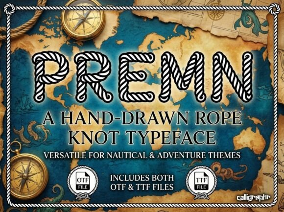 Premn: A Rugged Display Typeface for Bold Digital Identity