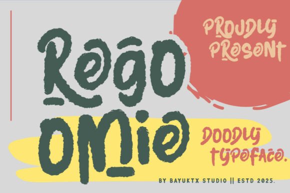 Regoomie: A Playful Handwritten Display Font for Real Small Businesses