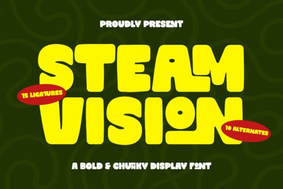 Steam Vision: A Playful Display Font That Commands Attention