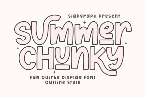 Summer Chunky Outline: A Playful Display Font That Lifts Your Brand