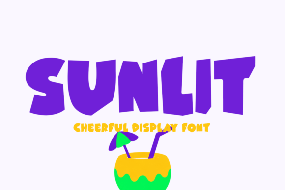 Sunlit Font: A Playful Display Typeface for Sunny Brand Identities