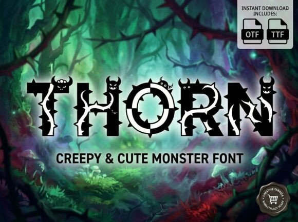 Thorn: A Display Font That Balances Spooky and Sweet