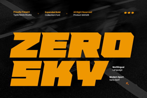 Zero Sky: A Bold Display Font for Editorial Energy