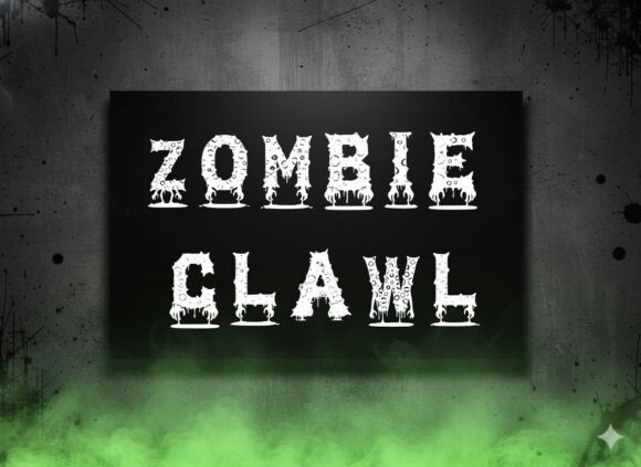 Zombie Clawl: A Spine-Chilling Display Font for Handmade Horror Design